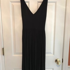 Loft black dress, criss cross back opening, size M